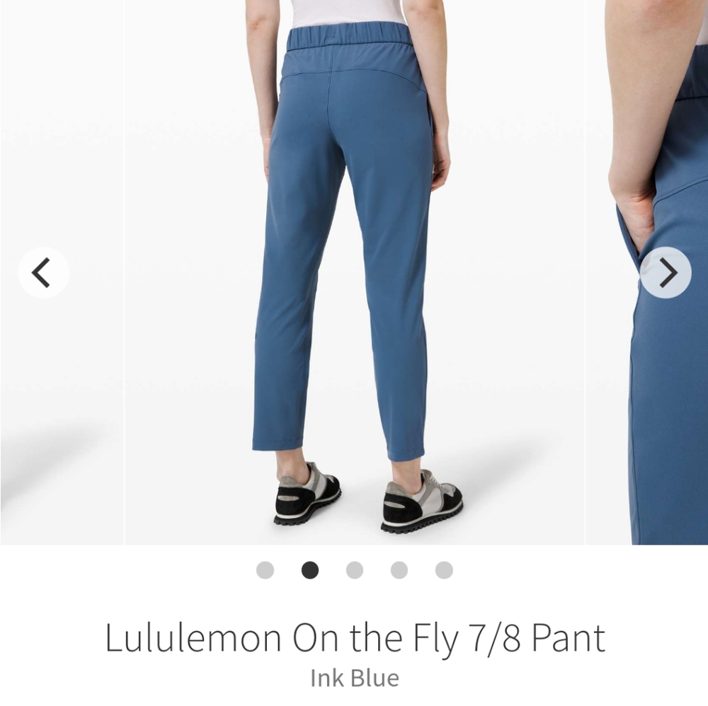 Ink Blue Lululemon On the fly pants